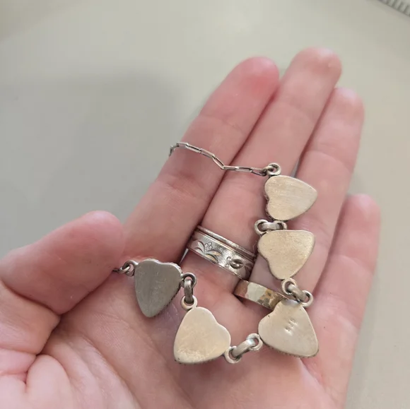 Thorny Oyster Turquoise Sterling Heart Necklace - Picture 4 of 4